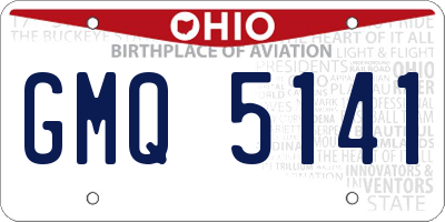 OH license plate GMQ5141