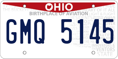 OH license plate GMQ5145