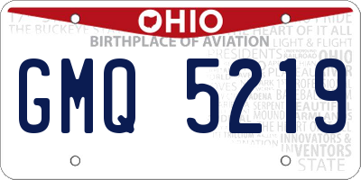 OH license plate GMQ5219