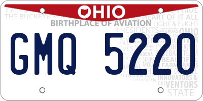 OH license plate GMQ5220