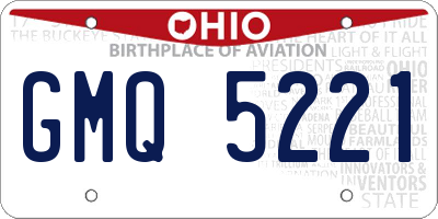 OH license plate GMQ5221