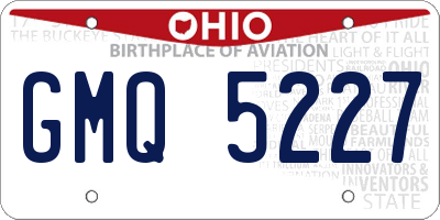 OH license plate GMQ5227