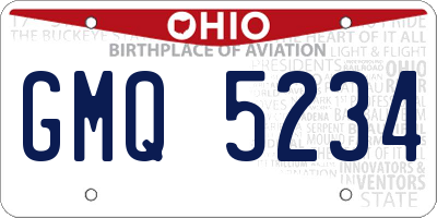 OH license plate GMQ5234