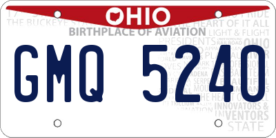 OH license plate GMQ5240