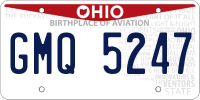 OH license plate GMQ5247