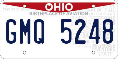 OH license plate GMQ5248