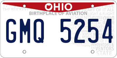 OH license plate GMQ5254