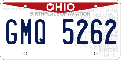 OH license plate GMQ5262