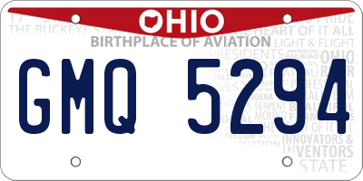 OH license plate GMQ5294