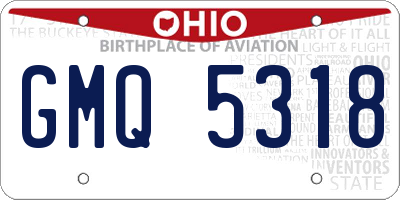 OH license plate GMQ5318