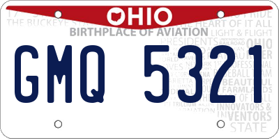 OH license plate GMQ5321