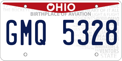 OH license plate GMQ5328