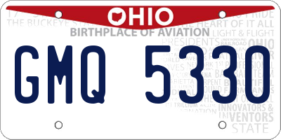 OH license plate GMQ5330