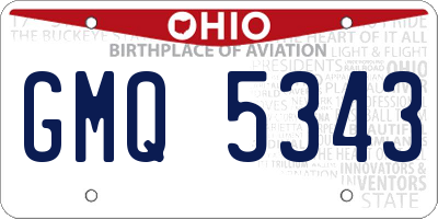 OH license plate GMQ5343