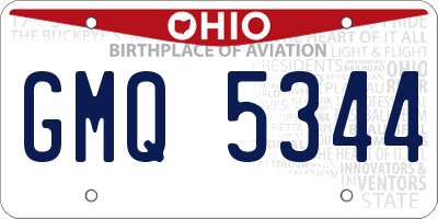 OH license plate GMQ5344