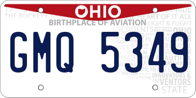 OH license plate GMQ5349