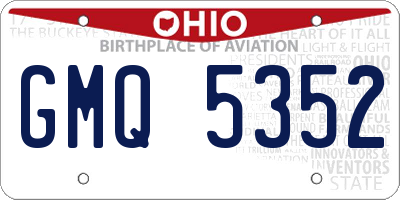 OH license plate GMQ5352