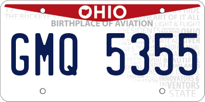 OH license plate GMQ5355