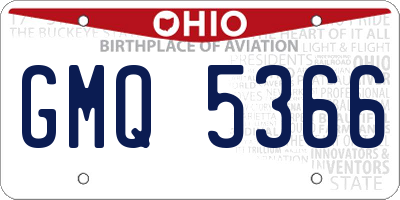 OH license plate GMQ5366