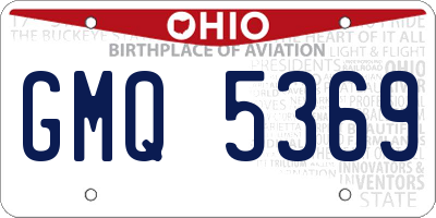 OH license plate GMQ5369