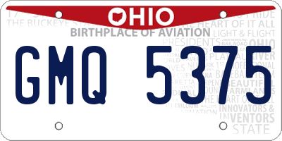 OH license plate GMQ5375