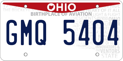 OH license plate GMQ5404