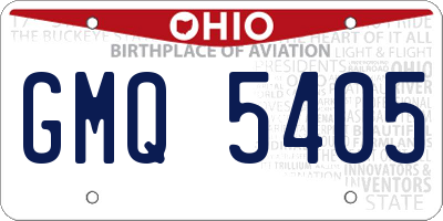 OH license plate GMQ5405