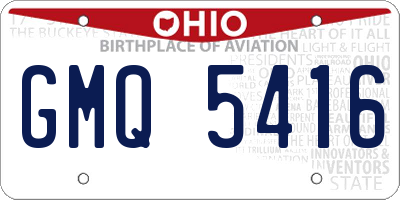 OH license plate GMQ5416