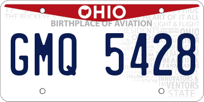 OH license plate GMQ5428