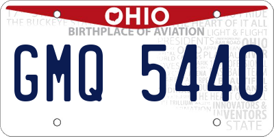 OH license plate GMQ5440