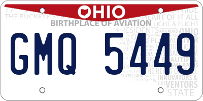 OH license plate GMQ5449