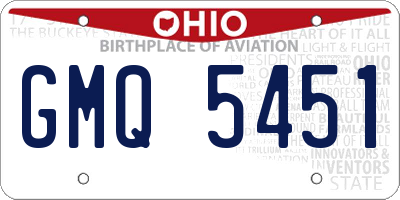 OH license plate GMQ5451