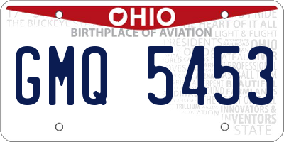 OH license plate GMQ5453