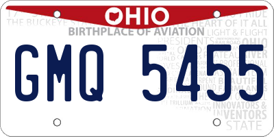 OH license plate GMQ5455