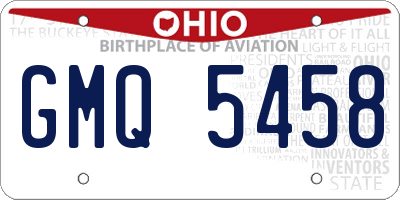 OH license plate GMQ5458