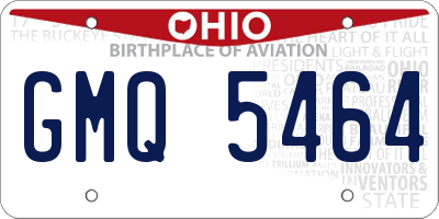 OH license plate GMQ5464
