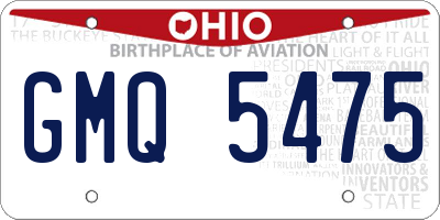 OH license plate GMQ5475