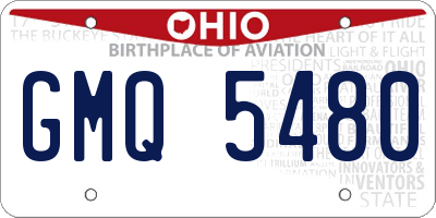 OH license plate GMQ5480