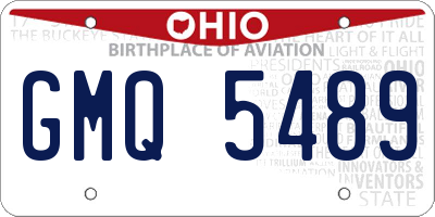 OH license plate GMQ5489