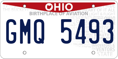 OH license plate GMQ5493