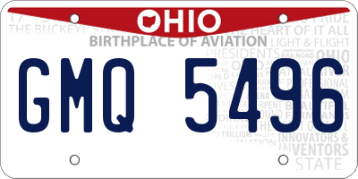 OH license plate GMQ5496