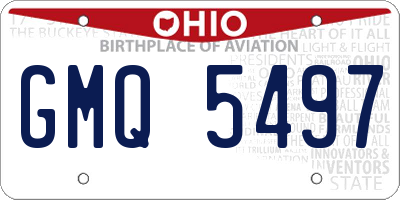 OH license plate GMQ5497