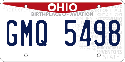 OH license plate GMQ5498