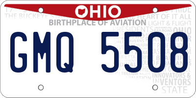 OH license plate GMQ5508