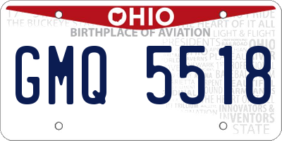 OH license plate GMQ5518