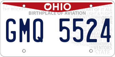 OH license plate GMQ5524