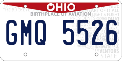 OH license plate GMQ5526