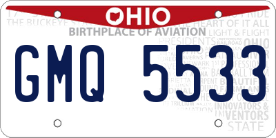 OH license plate GMQ5533