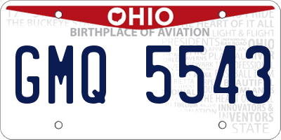 OH license plate GMQ5543