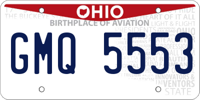 OH license plate GMQ5553